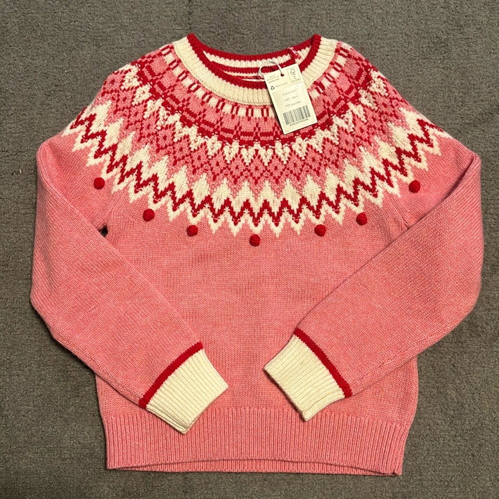 Boden Eleanor Fair Isle Sweater Size 7/8 NWT